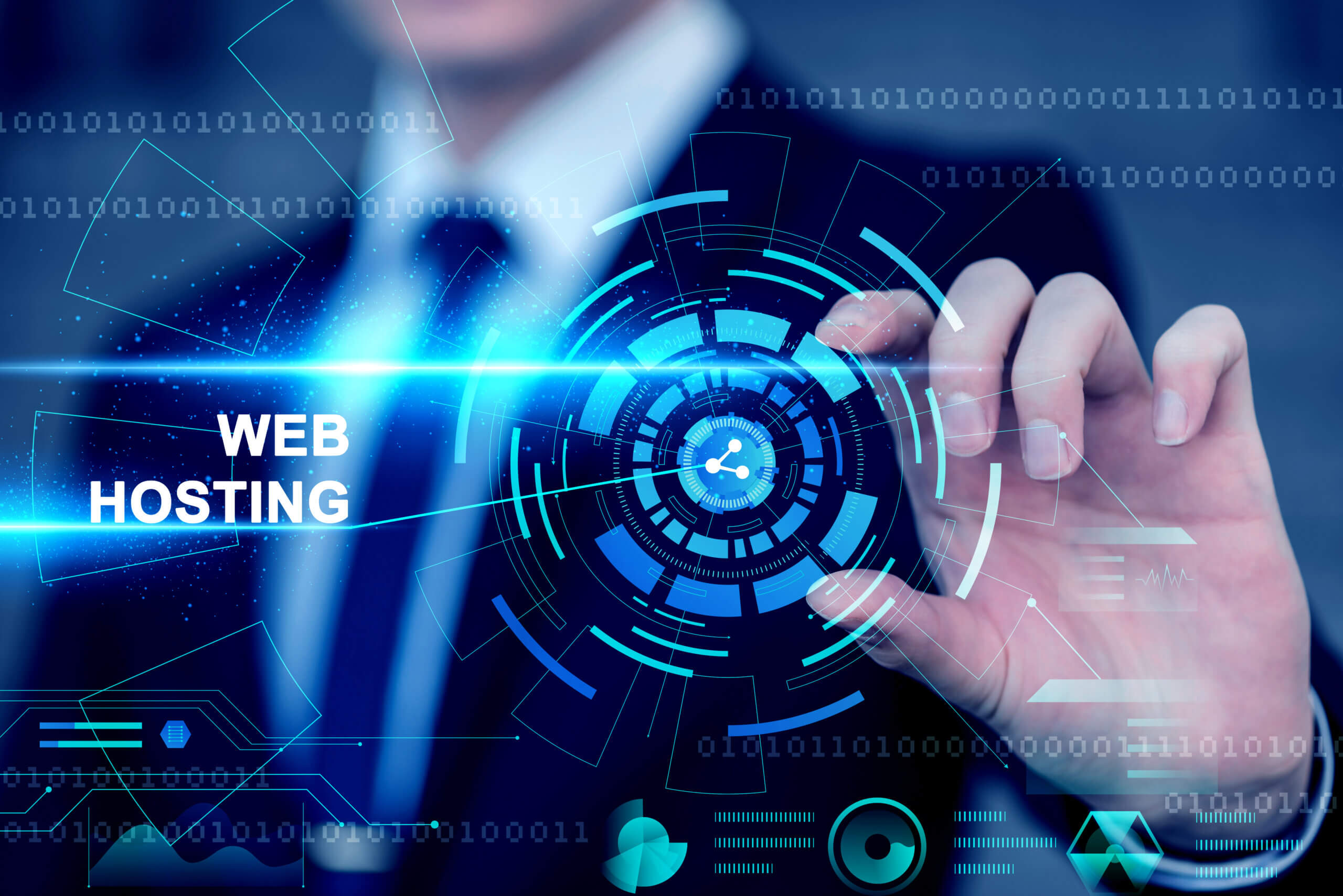 website hosting concept with futuristic screen scaled - marketingmedia